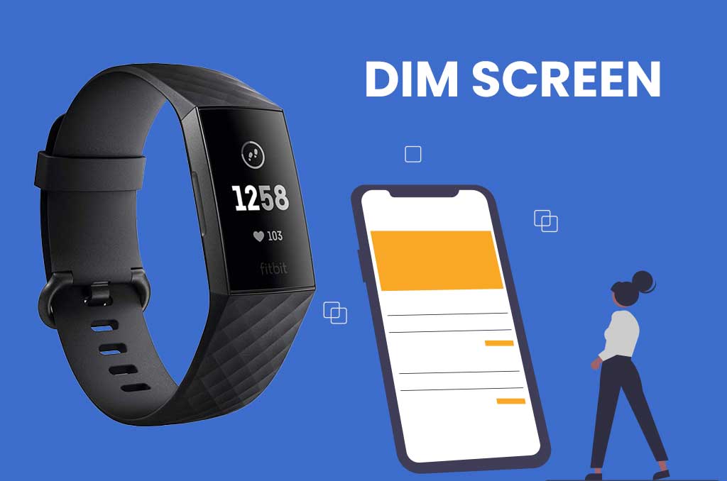 fitbit charge 3 screen dim