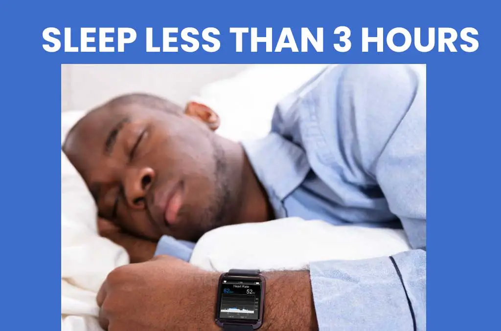 sleeping less than 3 hours can cause problem with fitbit sleep score