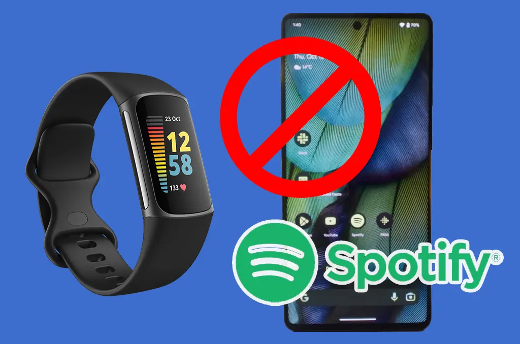 fitbit charge 5 cant play music without a phone