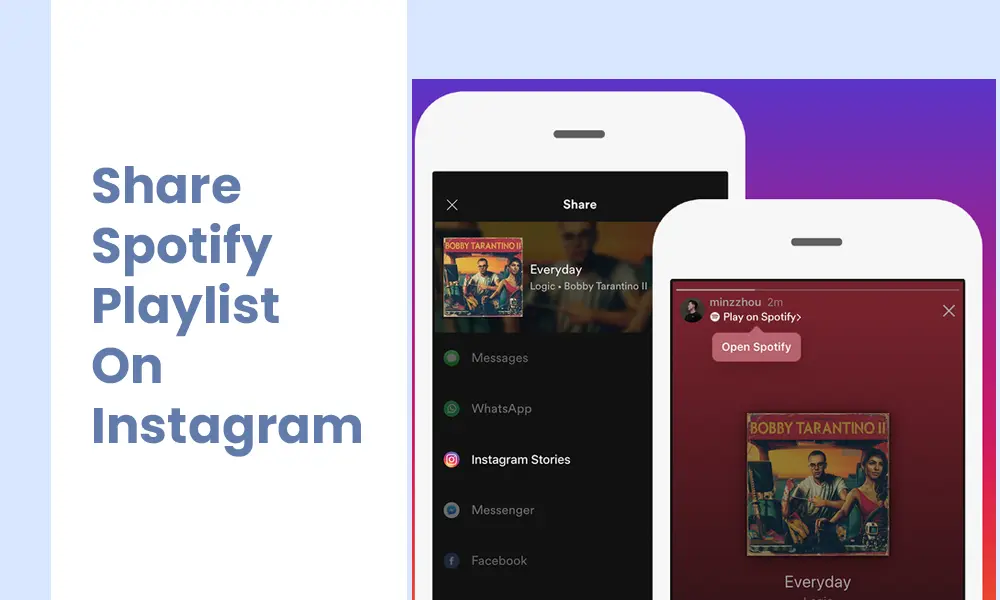 share spotify playlist on instagram