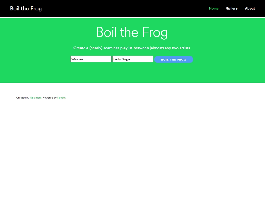 Boil the Frog website home page